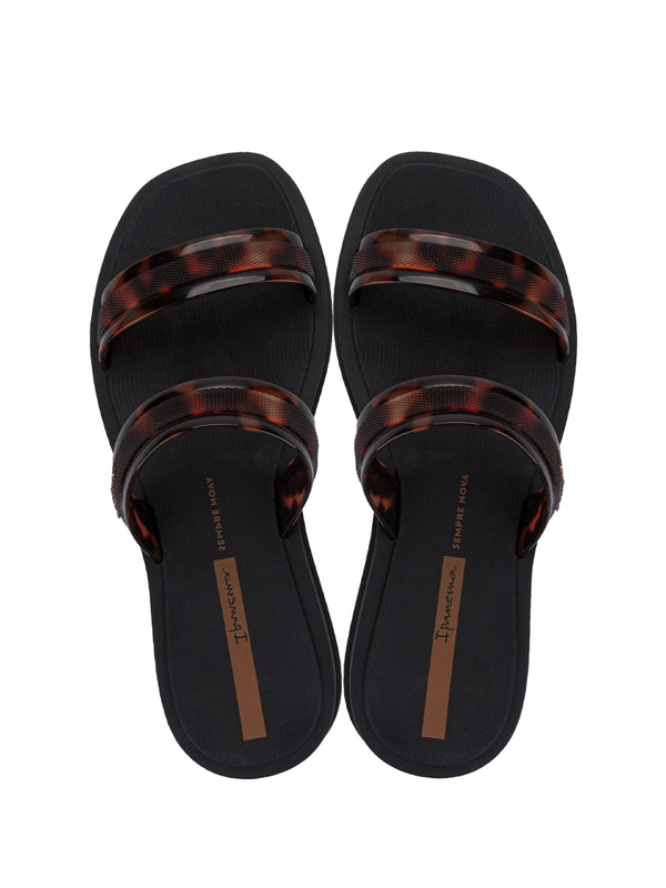 Ipanema Glow Trendy Slide - Black/Turtle/Brown