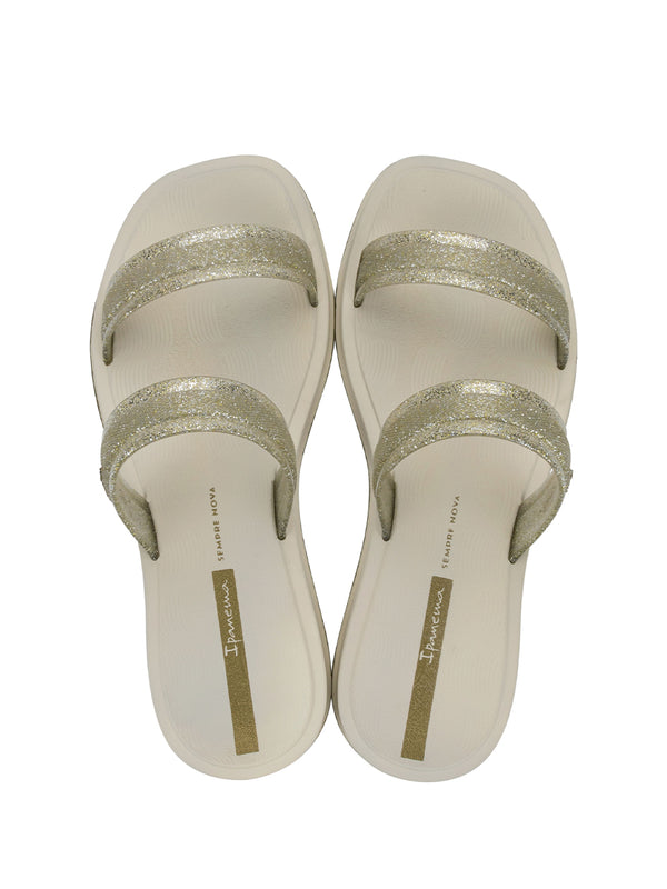 Ipanema Glow Trendy Slide - Beige/Glitter/Gold