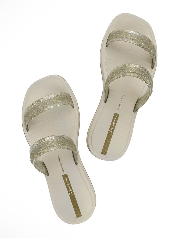 Ipanema Glow Trendy Slide - Beige/Glitter/Gold