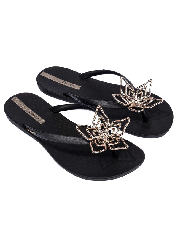 Ipanema Maxi Flower Fem - Black/Black/Gold