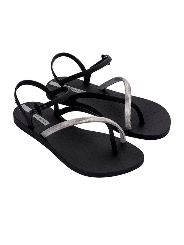 Ipanema Elegant Sandal Fem - Black/ Silver