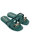 Ipanema Metal Chic Slide - Green/Bronze/Beige