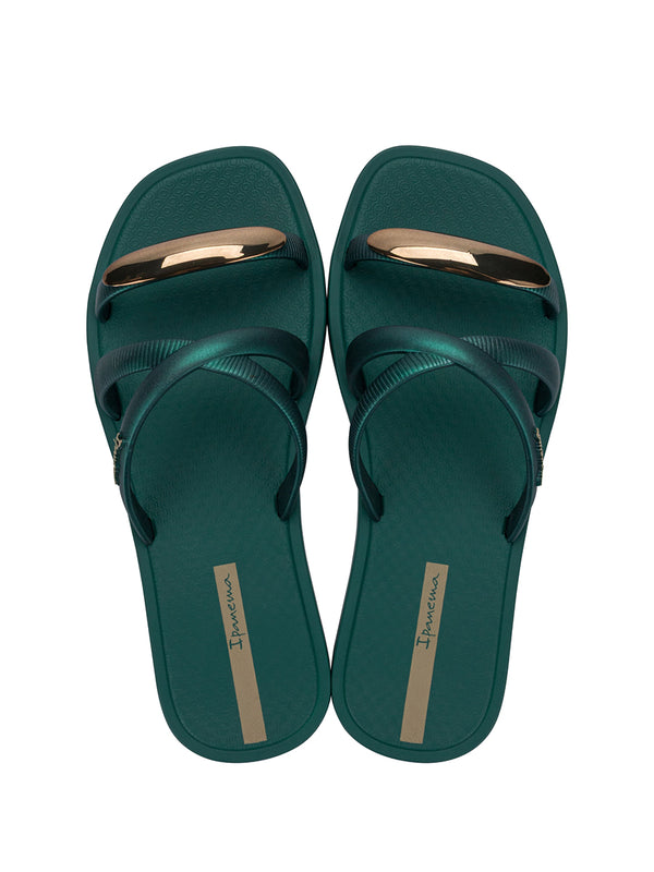 Ipanema Metal Chic Slide - Green/Bronze/Beige
