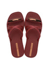Ipanema Metal Chic Slide - Burgundy/Metallic/Orange