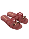 Ipanema Metal Chic Slide - Burgundy/Metallic/Orange