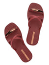 Ipanema Metal Chic Slide - Burgundy/Metallic/Orange