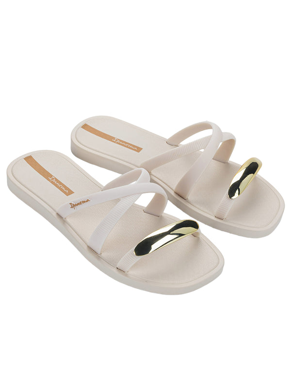 Ipanema Metal Chic Slide - Beige/Gold