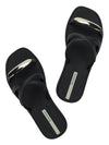 Ipanema Metal Chic Slide - Black/Gold/Beige