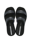 Ipanema Glow Trendy Slide - Black/Glitter/Silver