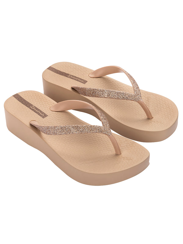 Ipanema Mesh Chic Plat Fem - Beige/Glitter Beige