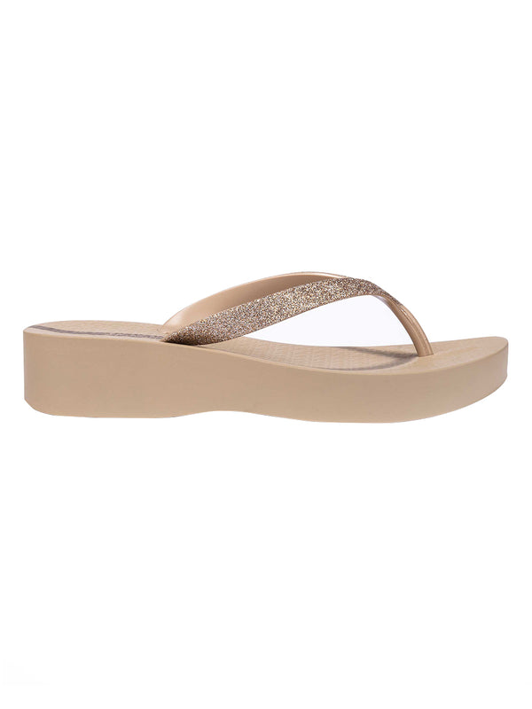 Ipanema Mesh Chic Plat Fem - Beige/Glitter Beige