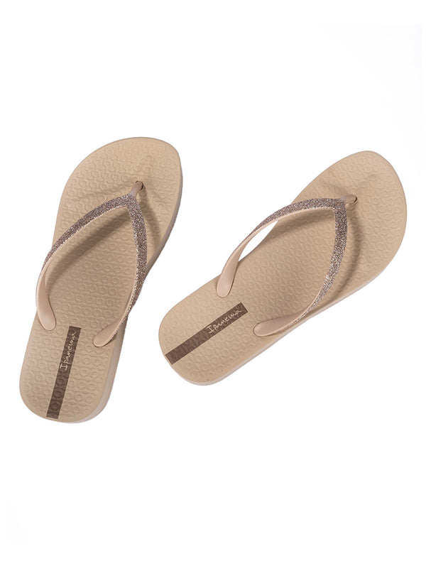 Ipanema Mesh Chic Plat Fem - Beige/Glitter Beige