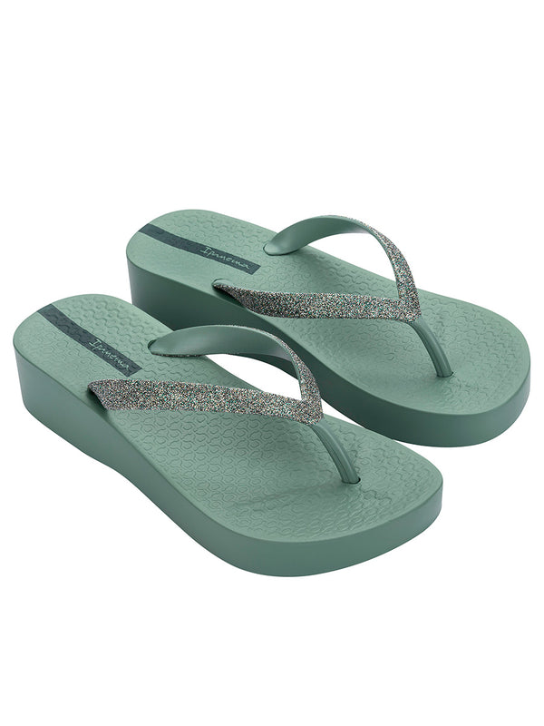Ipanema Mesh Chic Platform Fem - Light Green/ Glitter