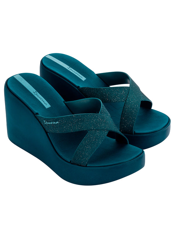 Ipanema High Fashion II Slide - Blue/Glitter