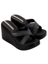Ipanema High Fashion II Slide - Black/Glitter/Beige