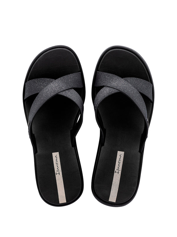 Ipanema High Fashion II Slide - Black/Glitter/Beige