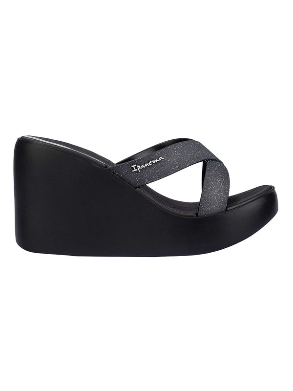 Ipanema High Fashion II Slide - Black/Glitter/Beige